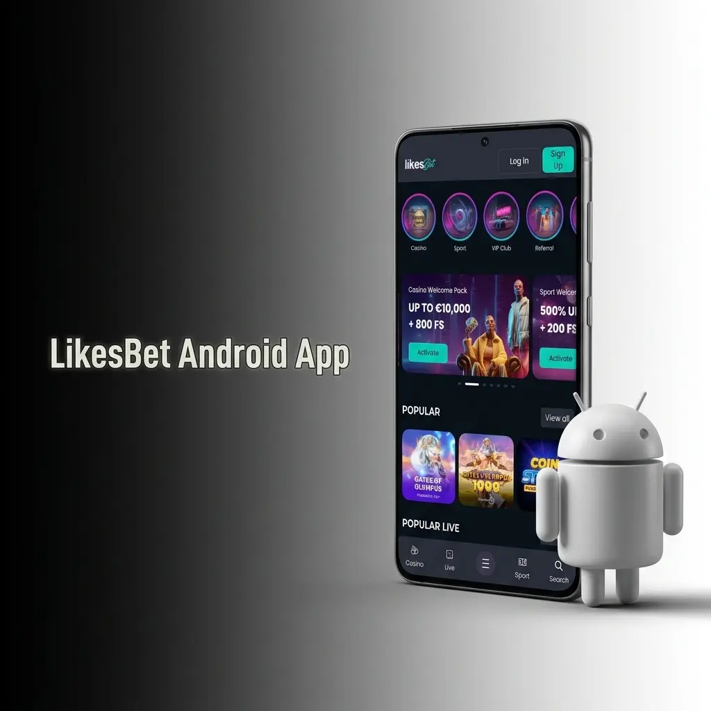 LikesBet Android app op smartphone
