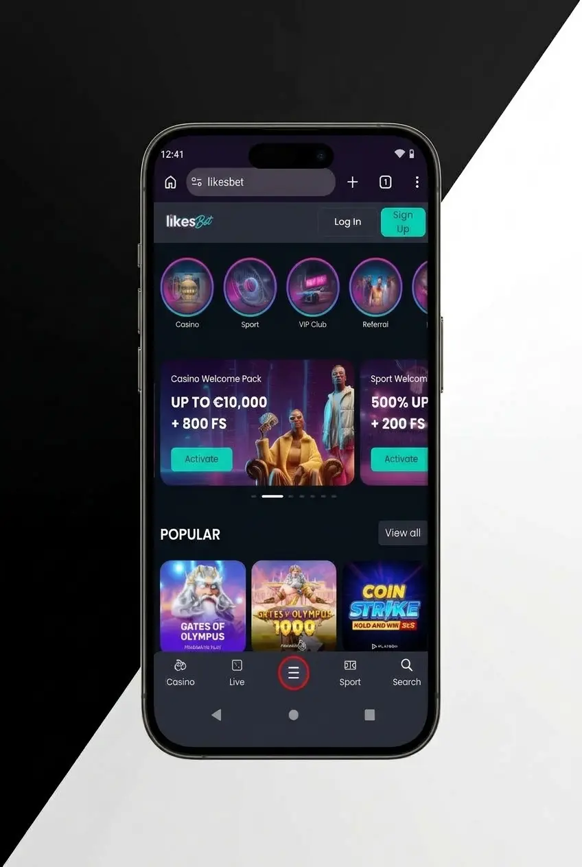 LikesBet PWA installeren op Android