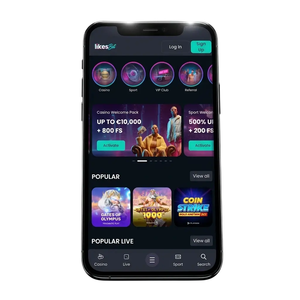 LikesBet app voor iOS installeren op iPhone of iPad