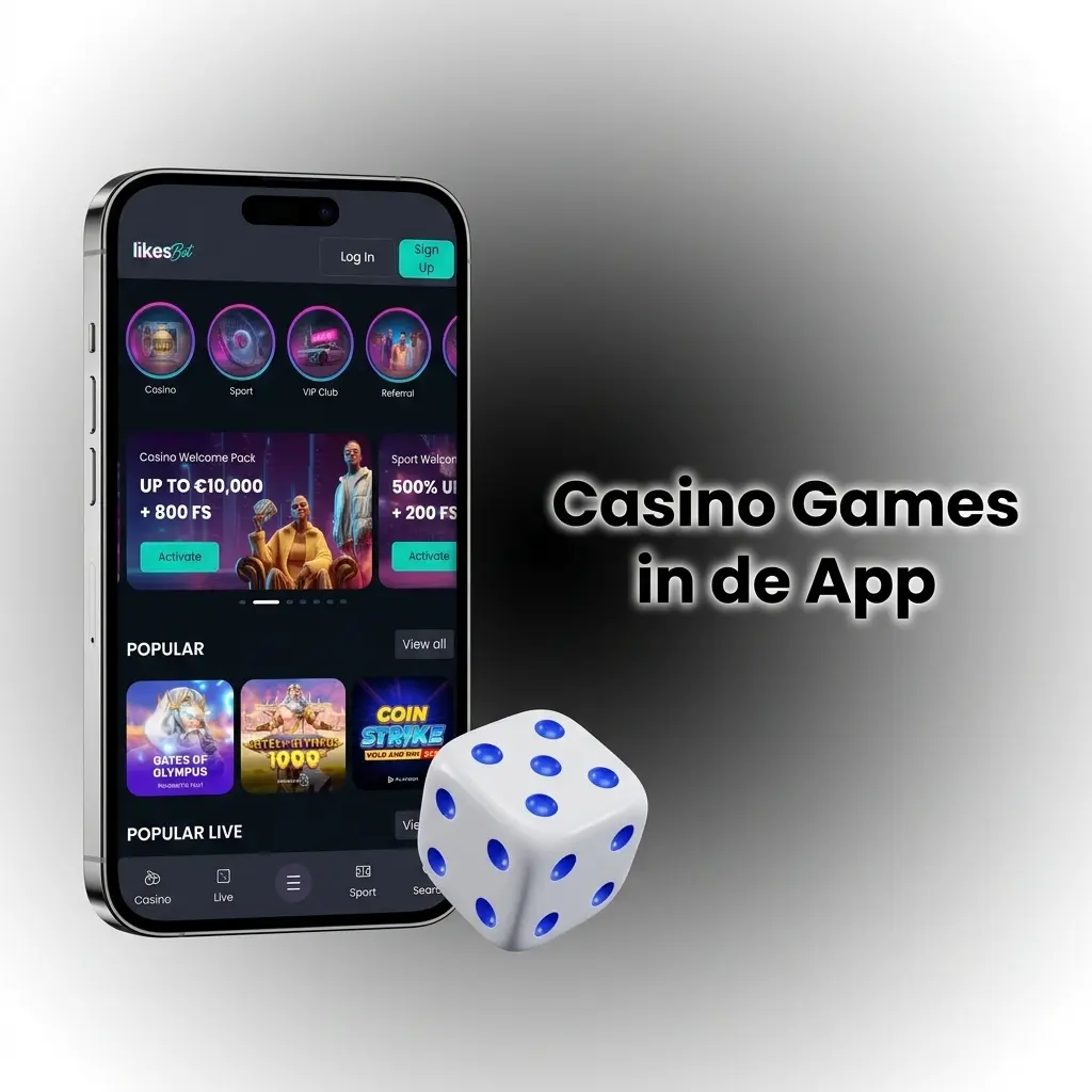 Populaire casino games in de app
