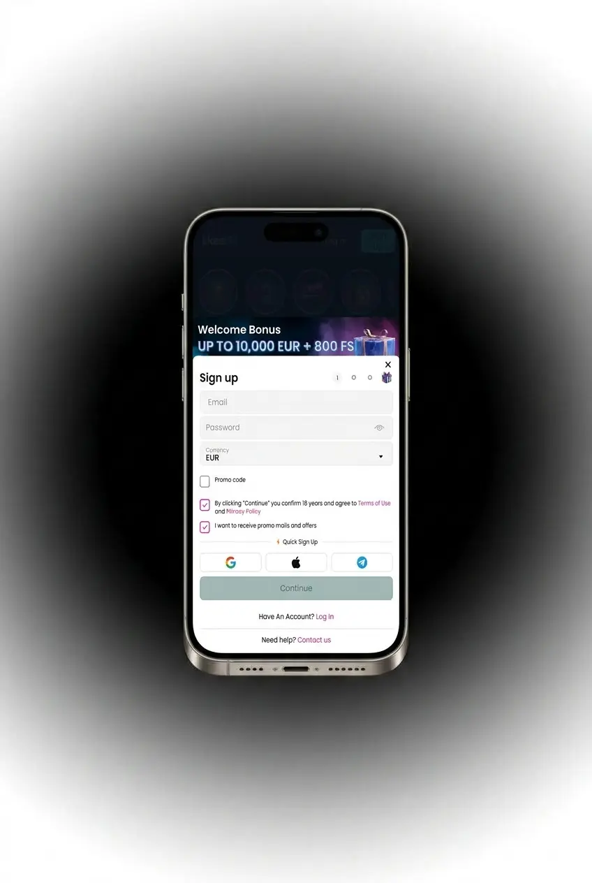 Speler die odds selecteert in de wedapp