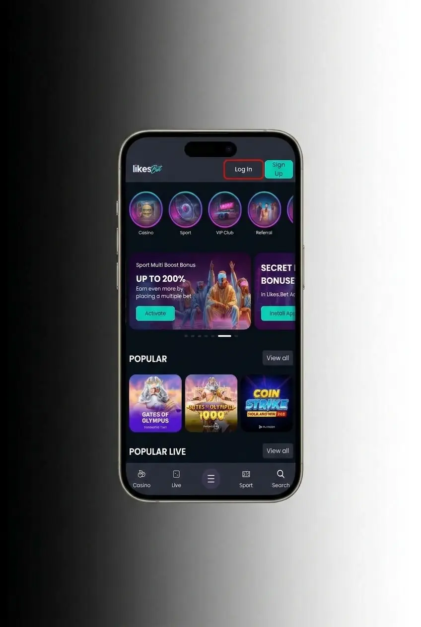 Inloggen via de mobiele app