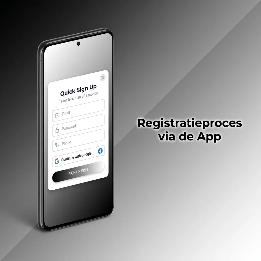 Registratiescherm van de LikesBet app