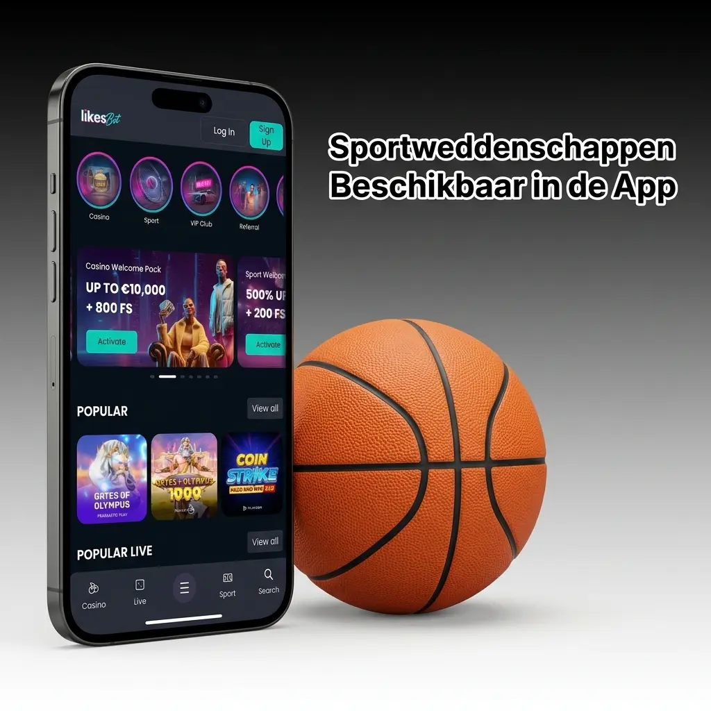 Sportweddenschappen beschikbaar in de app