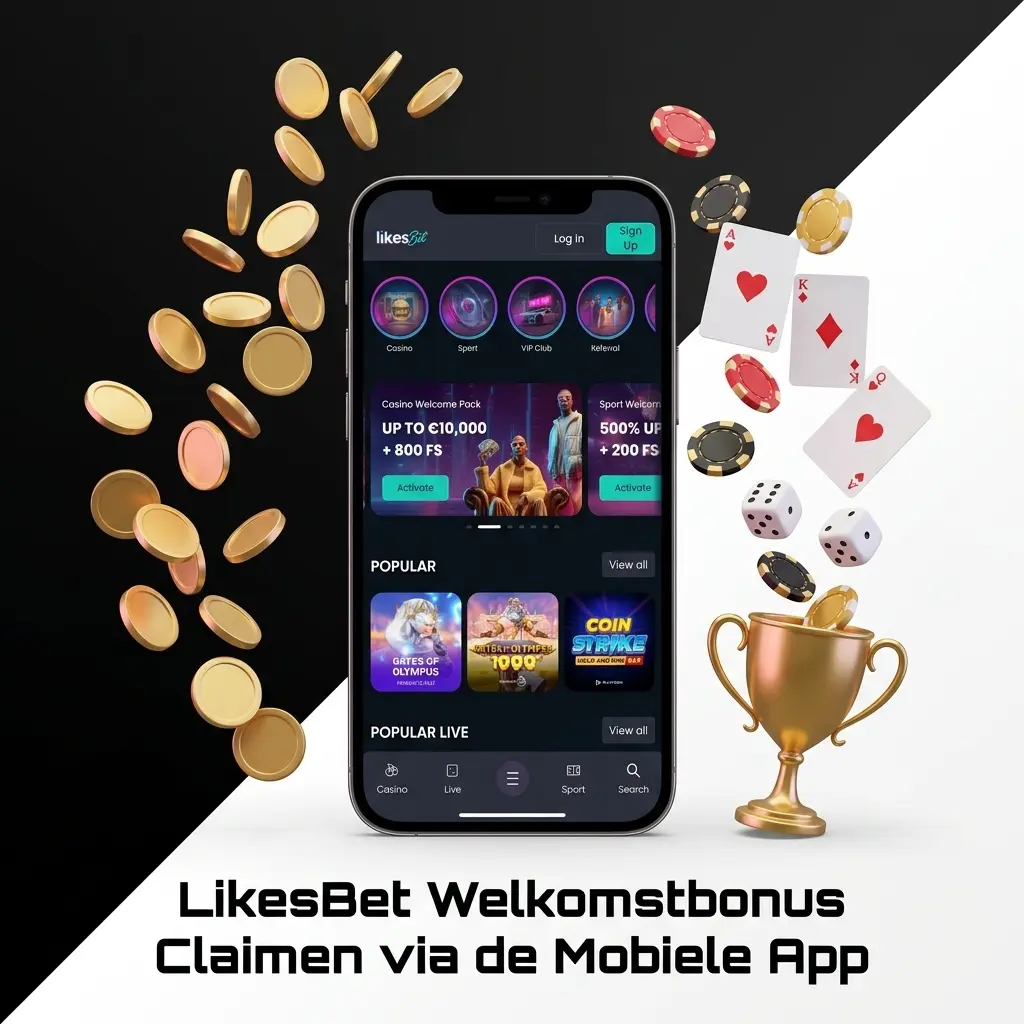 LikesBet mobiele app welkomstbonus