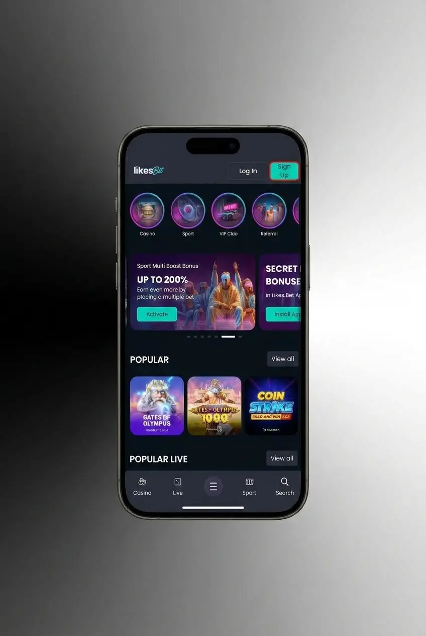 Registratie via de LikesBet mobiele app