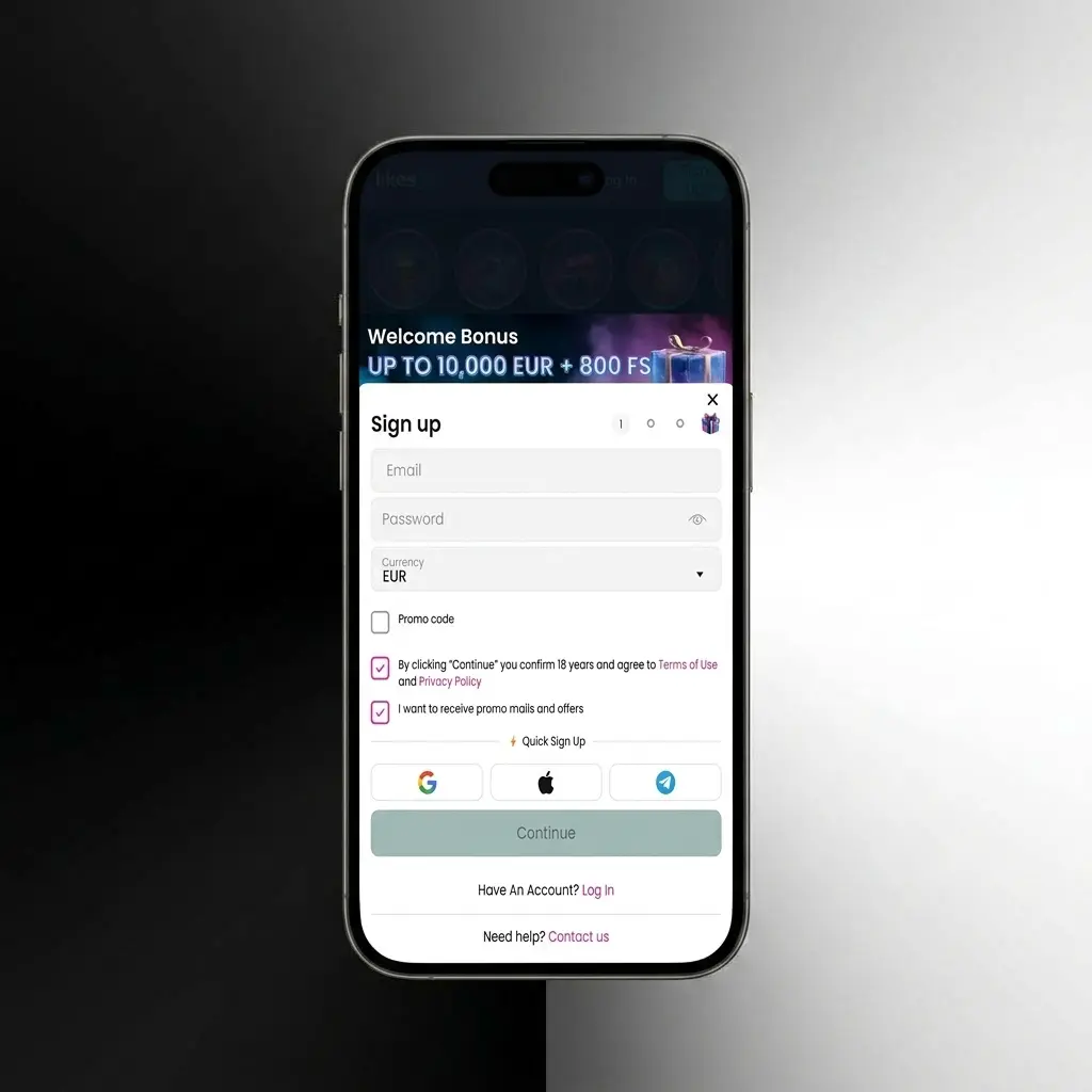 Stappen om de LikesBet welkomstbonus te claimen